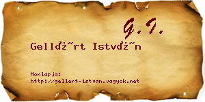 Gellért István névjegykártya